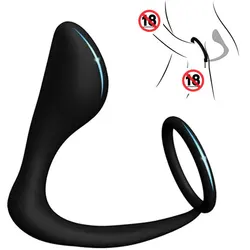 Silica Gel Lock Ring Penis Ring Prostata Massager Erwachsene Sex Spielzeug für Männer Zurück Gericht Perlen Männlichen Butt Plug Paar sharing Cock