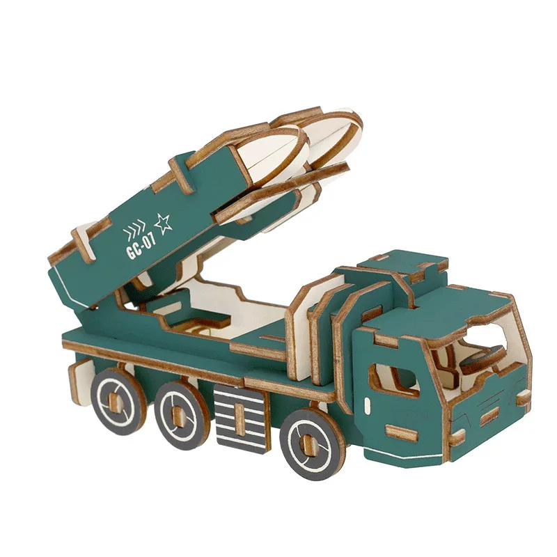DIY 3D Puzzle of Wooden Buildings, Children's Puzzle Handmade Assembly Toys, 3D Model Splicing of Wooden Houses