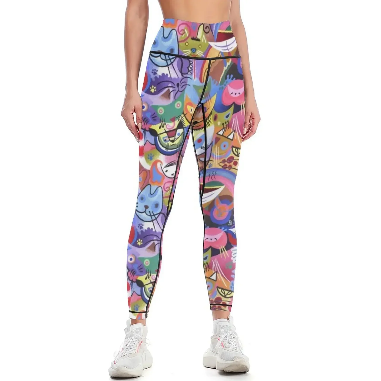 

Kandinsky's Kats Leggings Women's sports pants push up fitness Tight fitting woman legging push up Womens Leggings