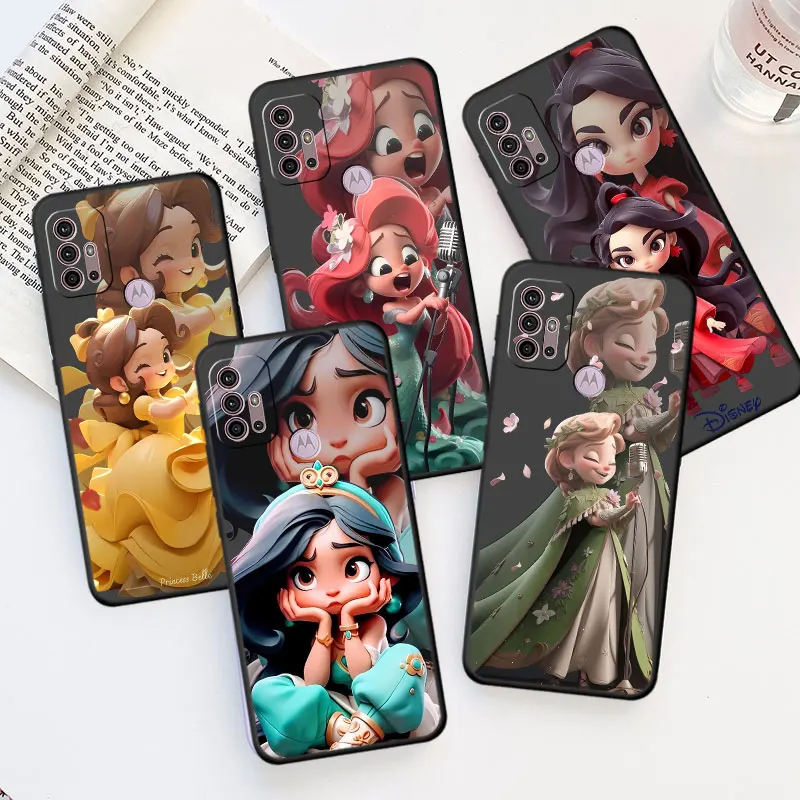 Case for Motorola Edge 40 30 Neo 20 Lite X30 Pro X40 S30 Pro Shockproof Soft Phone Cover Silicone Funda Disney Princess Ariel