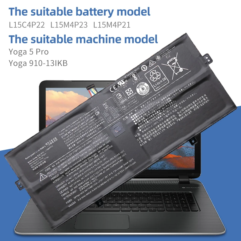 SUOZHAN L15M4P23 L15M4P21 L15C4P22 L15C4P21 Laptop Battery For Lenovo Yoga 5 Pro Ideapad Yoga 910-13IKB Glass Yoga 910-13IKB Ser