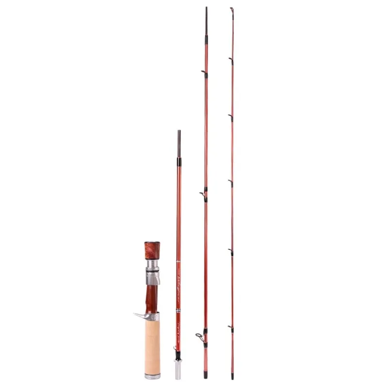 LURESTAR-Carbon Lure Rod Fuji Guide Ring Stream Rod Multi Section Ultra Soft Micro Object UL/L Flying Fishing Rod 1.53m-1.81m