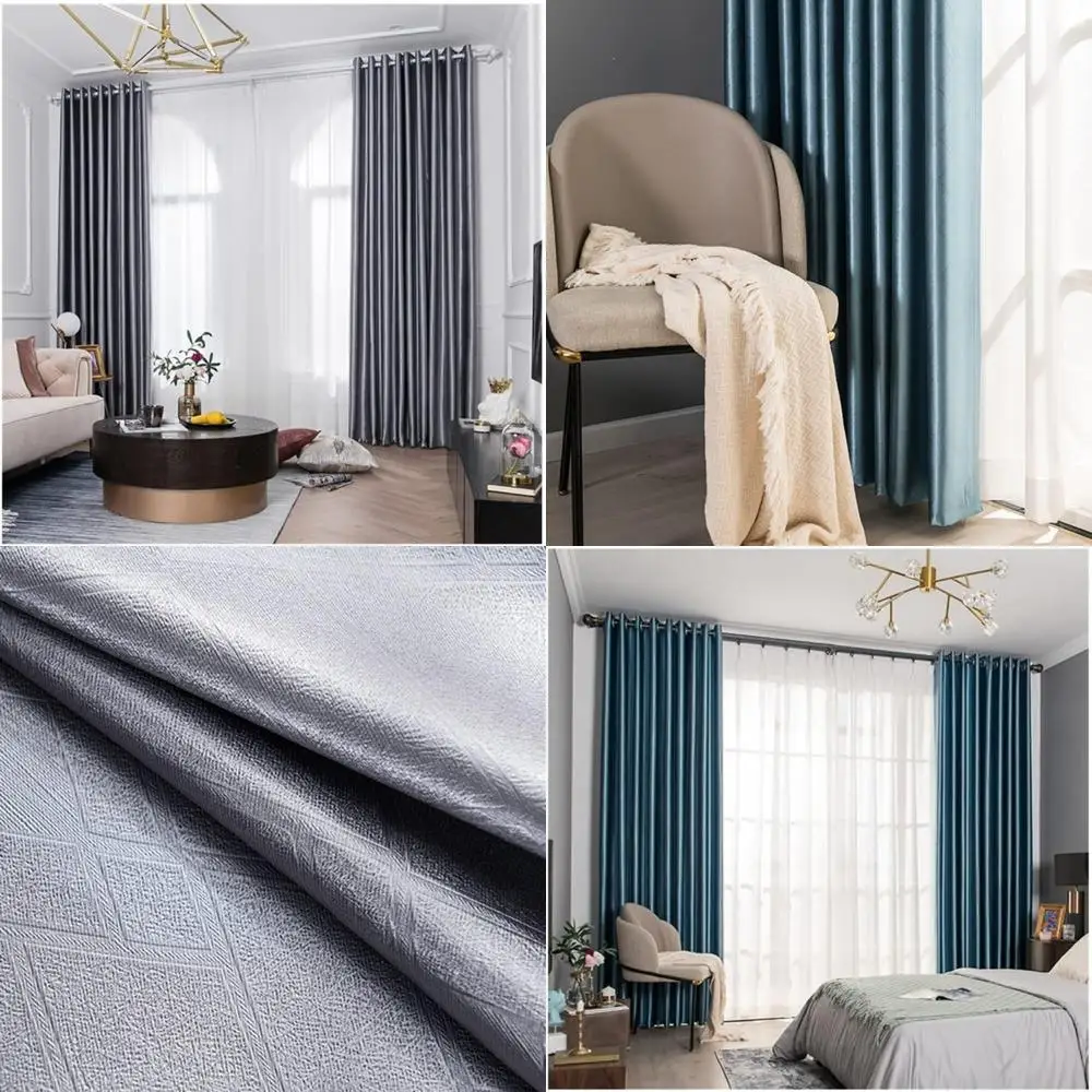 Tende termiche invernali a risparmio energetico per camere da letto - Riduzione del rumore e tende per finestre con design occhielli per soggiorni e B