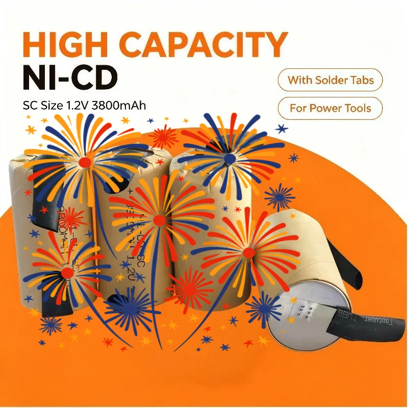 High Quality 100% New SC 1.2V 3800mAh Ni‑Cd Rechargeable Battery With Welding Lugs For Household Electric Power Tools