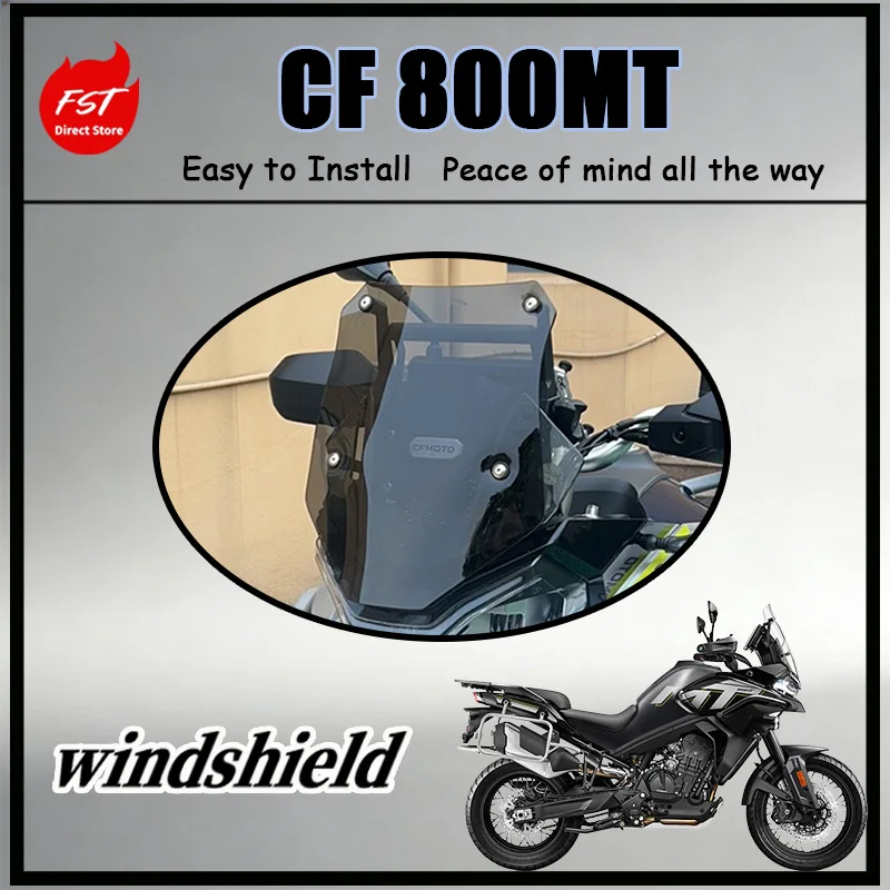 FOR CF 800MT One Piece Precision Molding Sporty Windshield Rally Oriented Solid Overall Toughness Balance Wind Defense