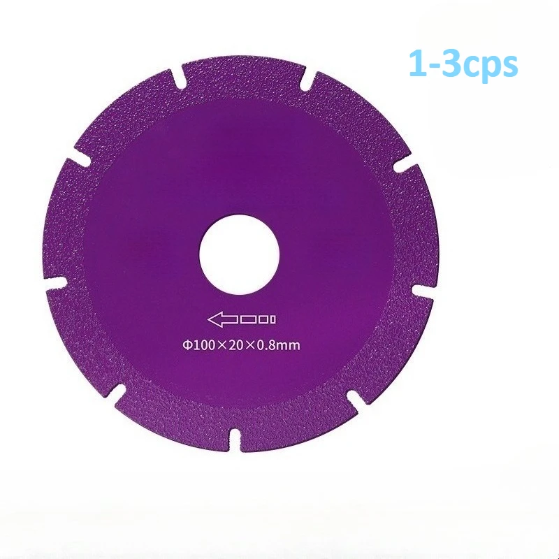 

1/3pcs 100mm diamond cutting blade for sawing, suitable for marble, ceramic tiles, glass, and rock slabs. angle grinders.