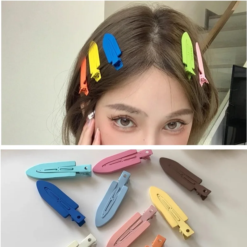 

2pcs Hair Styling Clip Colorful Traceless Seamless Hair Clip Positioning Styling Hairdressing Tool Hairpin Clip