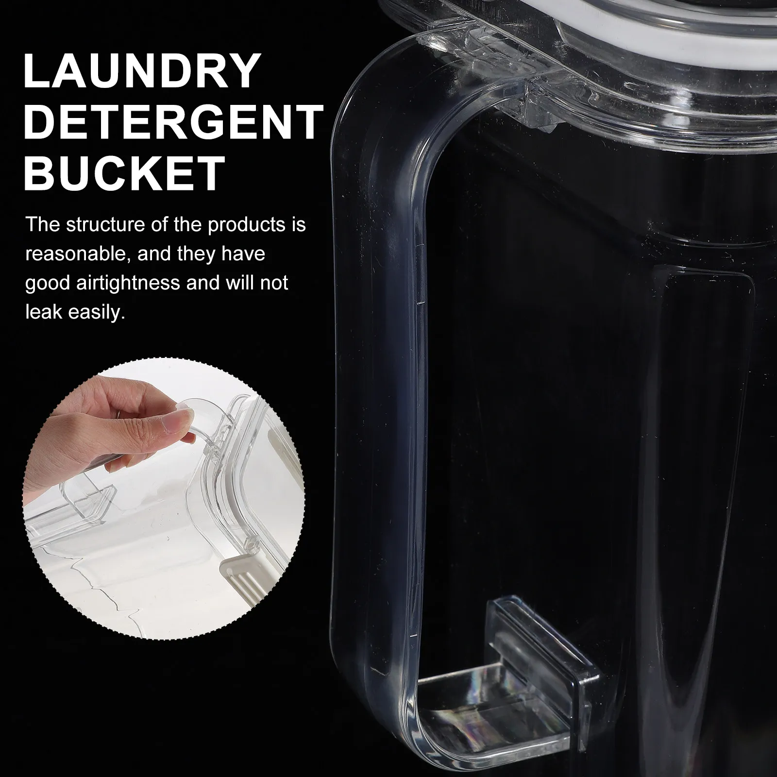 Refillable Laundry Detergent Container High Grade Transparent Sub Bucket for Laundry Powder Storage Airtight Leak Proof Large