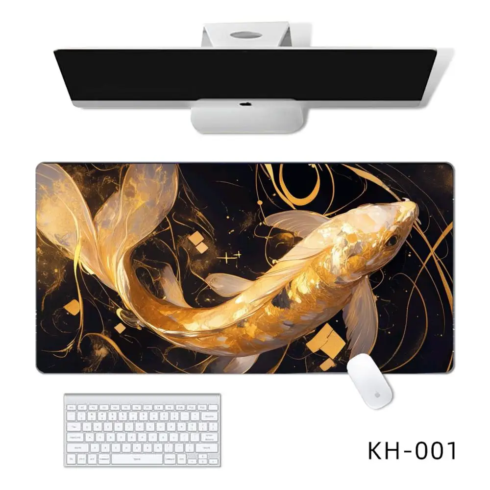 Koi Carp Mouse Pad Mouse Pads For Desk, Gaming Mouse Pad,  with Stitched Edges and Non-Slip Rubber Base