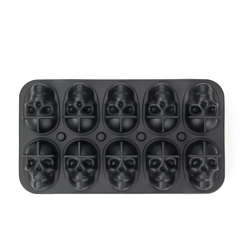 Schädel Eis Ball Form Silikon 3D Flexible Eiswürfel Trays BPA FREI Eis Trays Für Gefrierschrank Horror Schädel Kopf Cocktail Eis Ball Maker