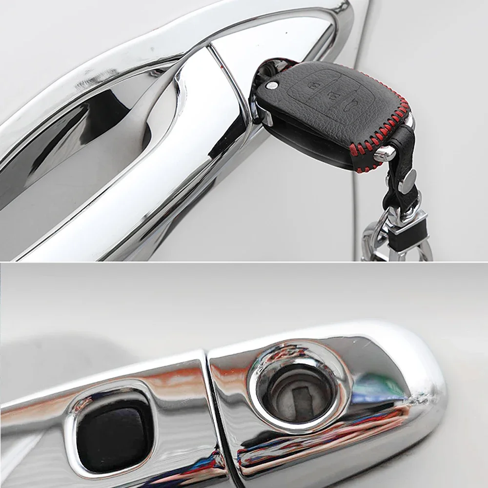 for Suzuki Grand Vitara Grand Nomade Escudo 2006~2014 Car Door Handle Catch Cover Trim Cap Lid Molding Overlay Decoration Chrome