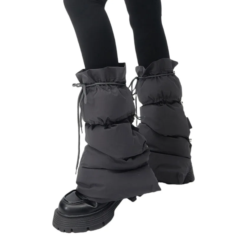 Autumn Winter Warm Fashion Women Thick Leg Warmer Lady Girl Puffer Foot Leg Cover Boot Cuffs Socks Sleeves
