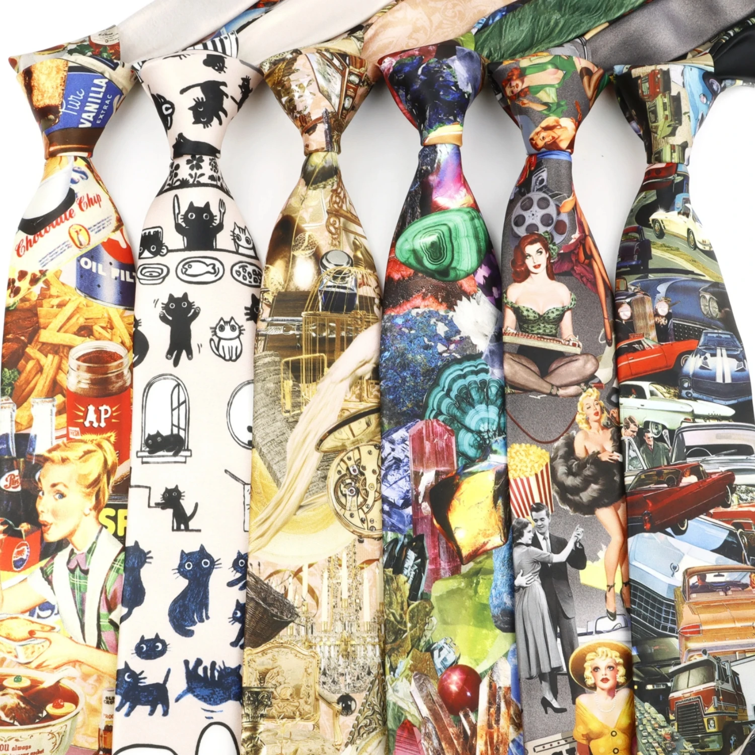

Винтажный художественный масляный галстук с граффити, мягкий на ощупь, новый дизайн, 8,5 см, имитация шелкового галстука, повседневный галстук для свадебной вечеринки, подарочные аксессуары