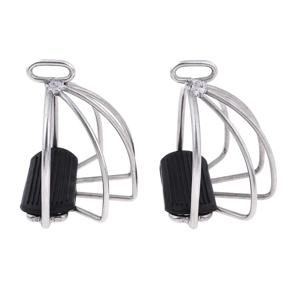 

1 PAIR STIRRUPS HORSE RIDING BENDY IRONS STAINLESS STEEL