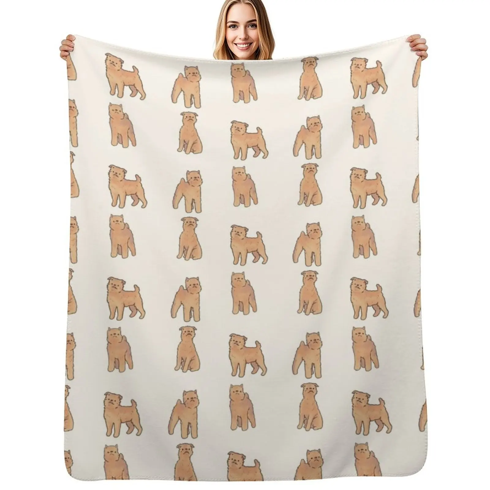 

brussels griffon dog pack Throw Blanket Faux Fur Soft Warm Blanket for Bed