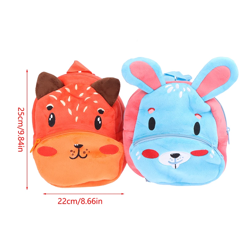 Sac à dos de jardin d'animaux de dessin animé en peluche pour enfants, idéal pour la crèche, la garderie, les sorties préscolaires, les garçons, les filles, mignon