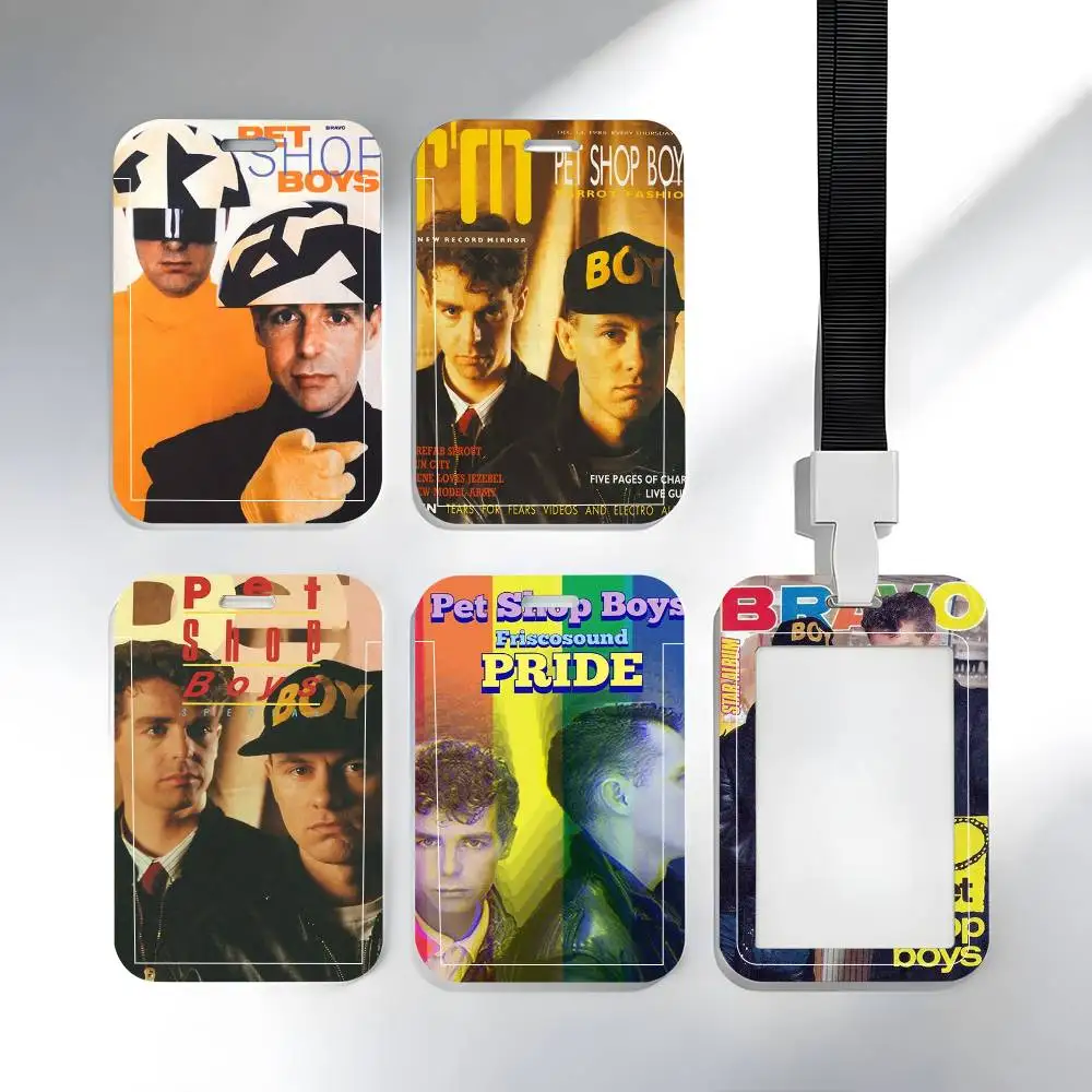1 unidade Capa Protetora para Cartão de Identificação Band-Pet Shop Boys, Cartão Escolar, Cartão de Acesso, Cartão de Refeição de Ônibus, com Sistema de Inserção Fácil
