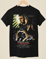 Blade Runner-camiseta negra Unisex inspirada en póster de película