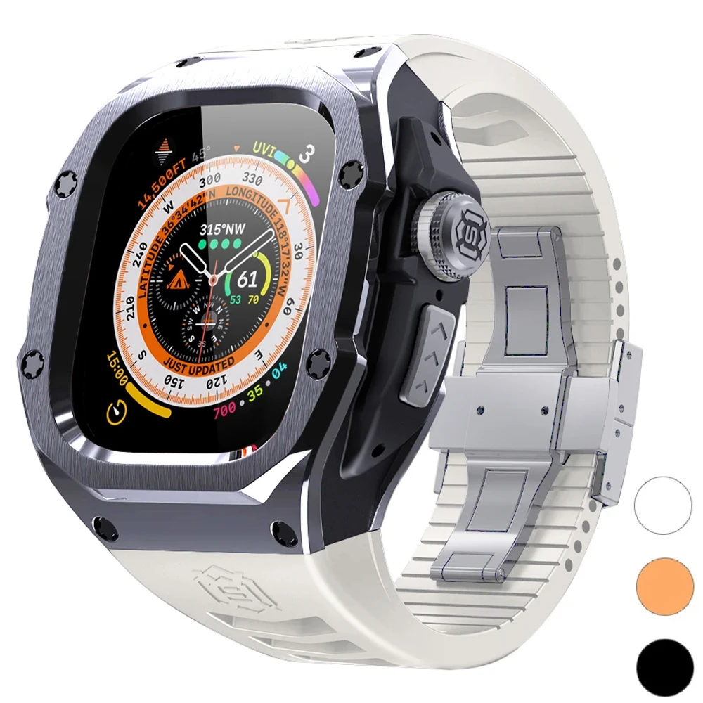 

Комплект для часов Apple Watch Ultra 2, спортивный сменный ремешок из нержавеющей стали, 49 мм, для IWatch 9, 8, 7, 6, 45 мм, 44 мм