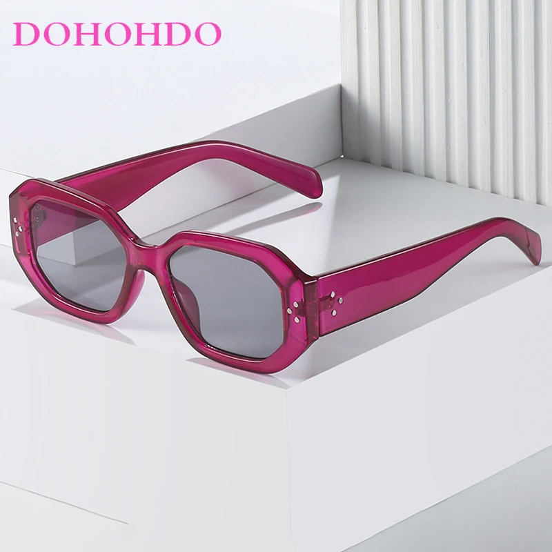 

Trendy Classic Rice Nail Square Frame Sun Glasses Female Men Luxury Designer Eyewear Summer Traveling Drive Sunglass UV400 Очки