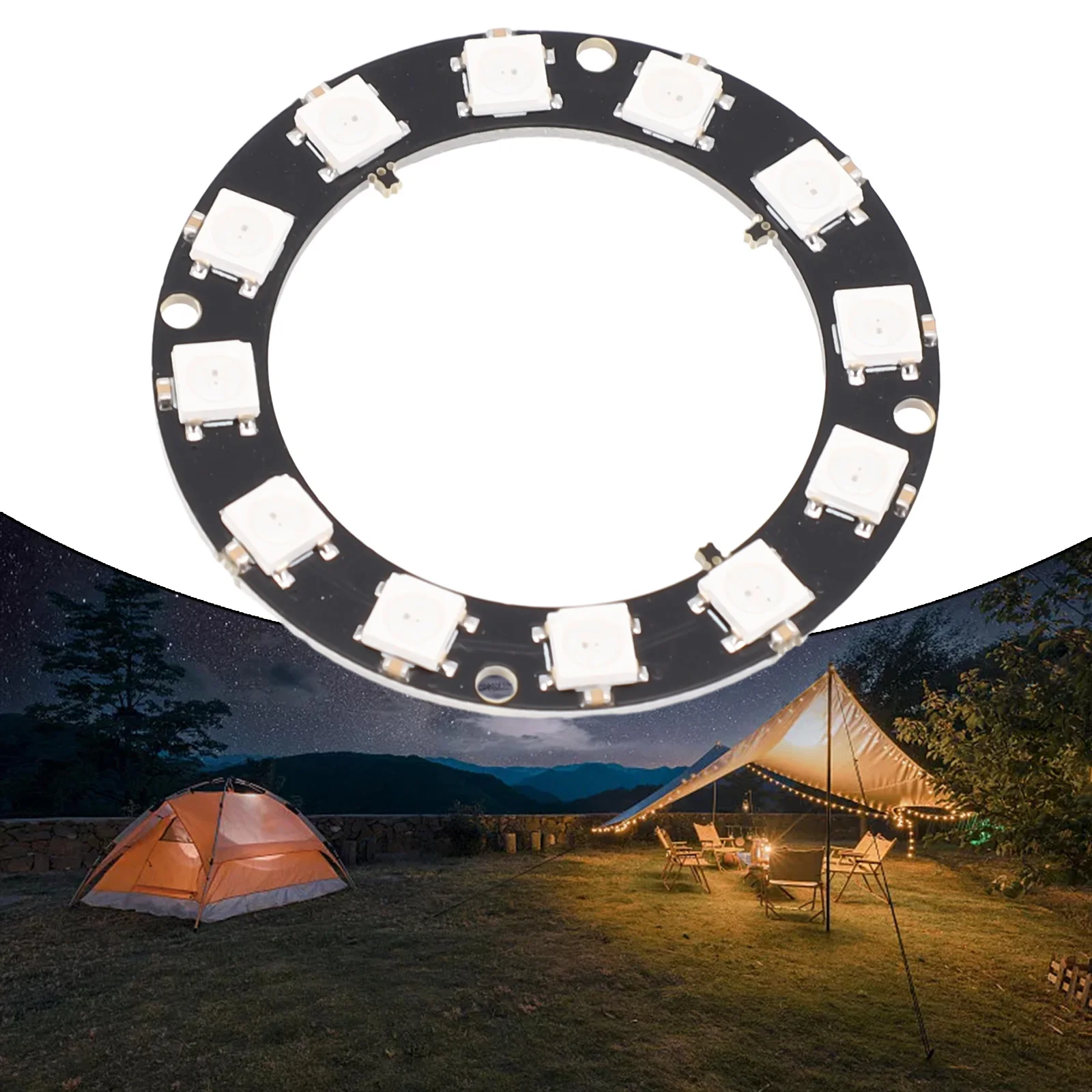 Rgb Led Ring Voor W 812 5V Individuele Adresseerbare 1Pc Verlichting Levert Accessoires Outdoor String Light