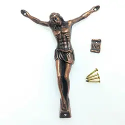 2pcs/lot Antique Copper Plating Zinc Alloy Jesus Statue