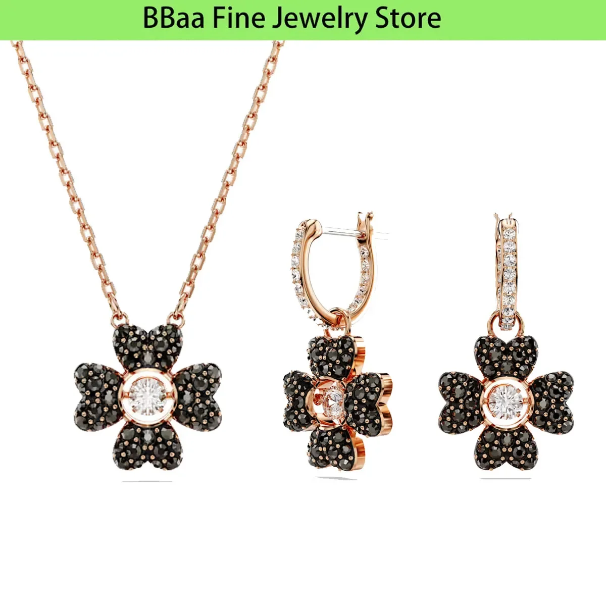 

2024 оригинальные серьги ожерелье очаровательные ювелирные изделия набор из четырехлистного клевера счастливый клевер Ювелирные изделия Романтический подарок бесплатная доставка