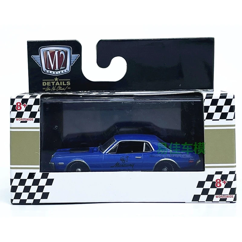 M2 1: 64 مقياس 1968 ميركوري كوغار R-كود سيارة كلاسيكية سبيكة سيارة نموذج جمع عرض لعبة مزخرفة هدية