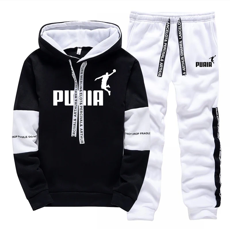 Herren-Set/Hoodie/Hose 2026 Herbst Winter Tägliche Freizeit-Sportbekleidung Kapuzenpullover Jogginghose für Zuhause und Outdoor Komfortable Warme Sportswear – Detail 3