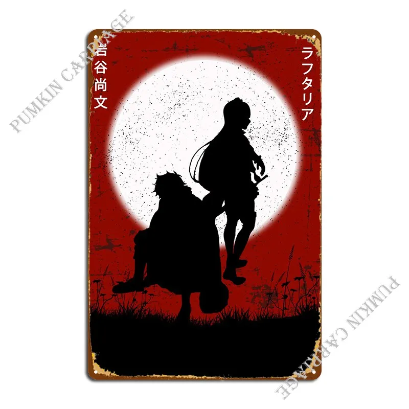 Raphtalia Naofumi Iwatani Metal Plaque Rusty Party Plates Wall Decor Wall Cave Tin Sign Poster