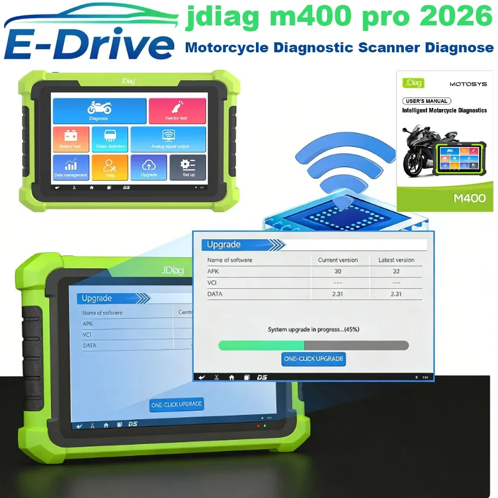 

Диагностический сканер для мотоциклов JDiag M400 Pro: диагностика системы ABS, очистка кодов EFT, тестер аккумуляторов для электронного впрыска топлива (EFI)