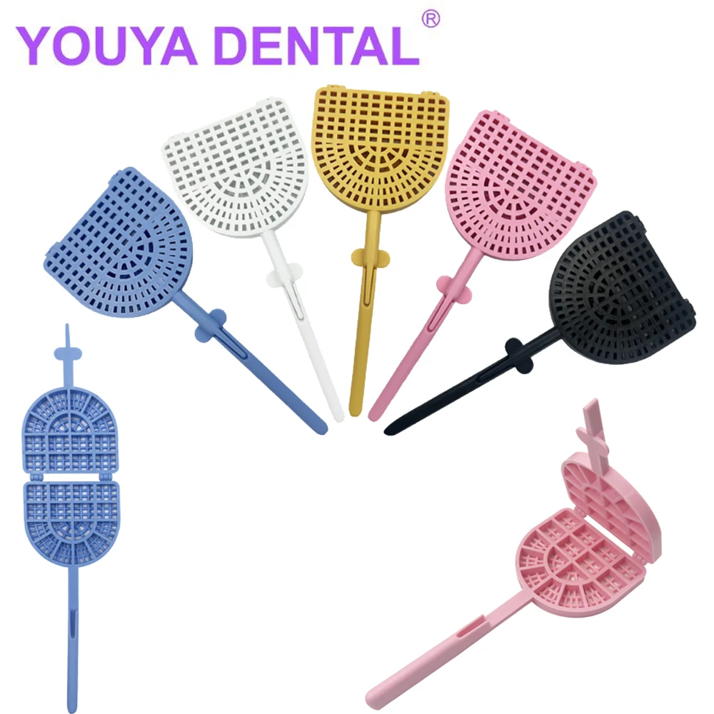 1Pcs Colored Dental Tooth Washing Racket for Porcelain Cleaning Denture Veneers Dentistry Materials Wash Tray Polishing Plate