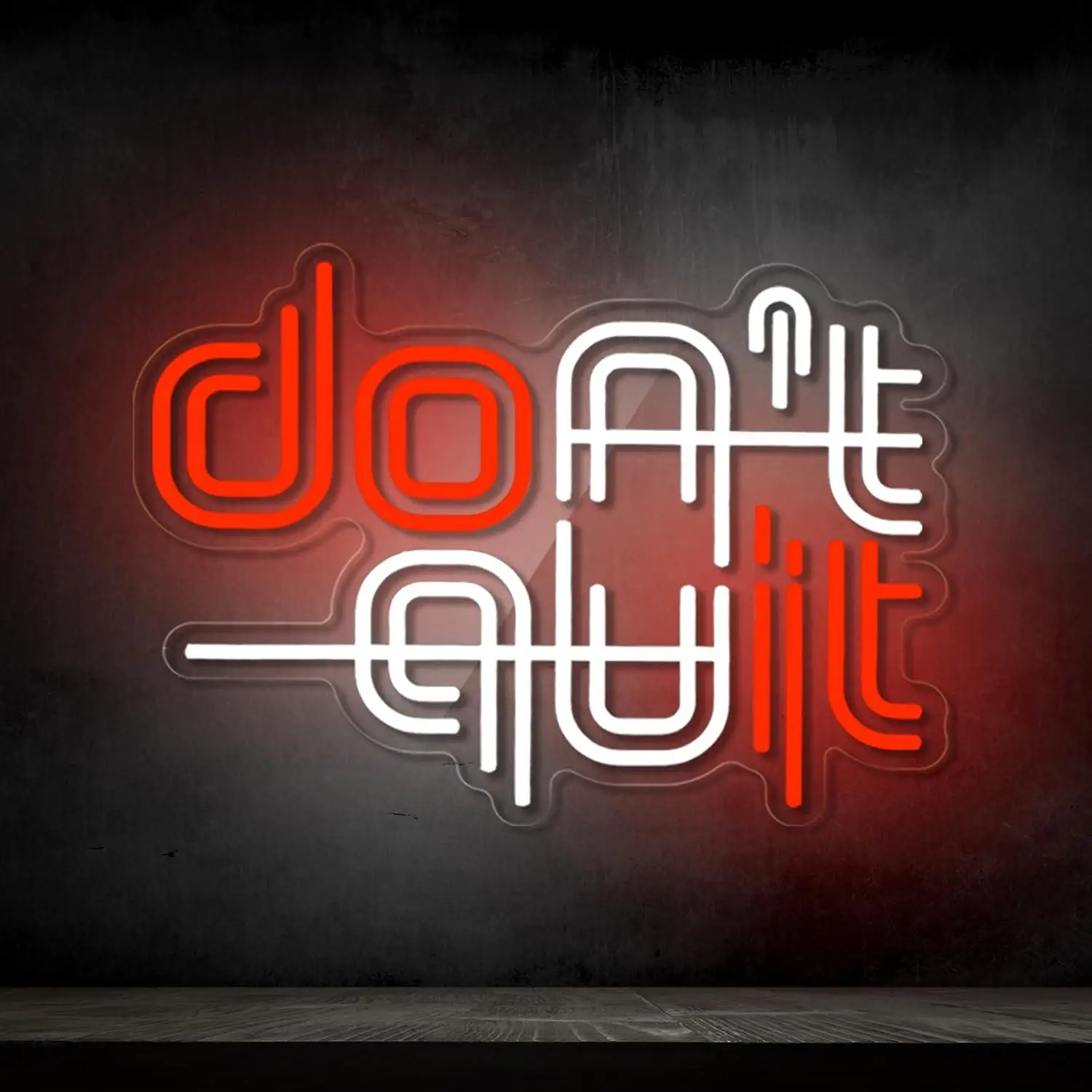 

Don't Quit Neon Sign Do It USB Dimmable LED Neon Lights for Bedroom Office Gym Study Room Man Cave Gamer Room Decor Wall Lights