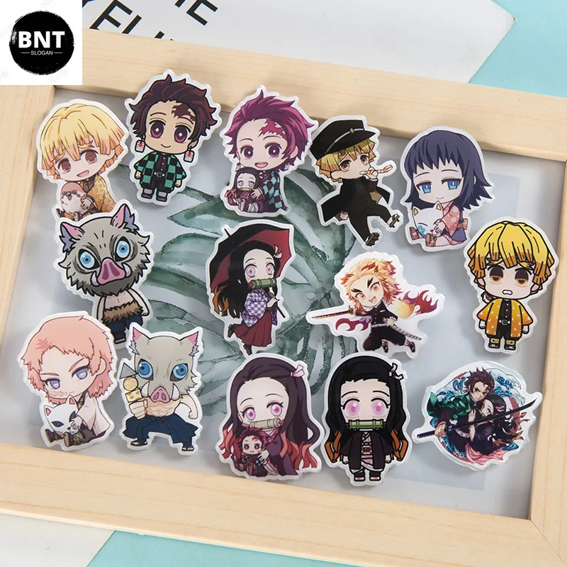 

Demon Slayer Cartoon Broochs Anime Action Figures Kamado Tanjirou Nezuko Hashibira Inosuke Q Figurals Clothings Decoration Gifts