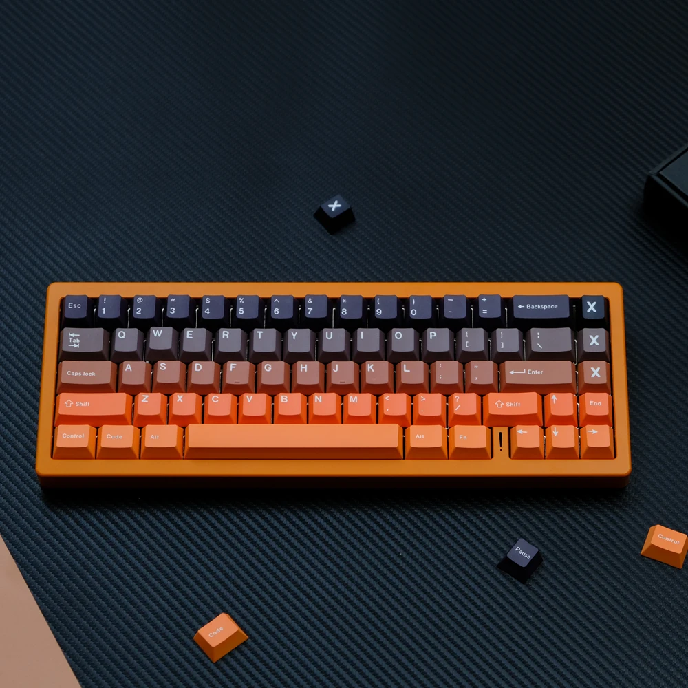 Imagem -05 - Sunconjunto Glow Gradient Keycaps Pbt Dye Sublimation Keycap Perfil Cereja Teclado Mecânico Conjunto