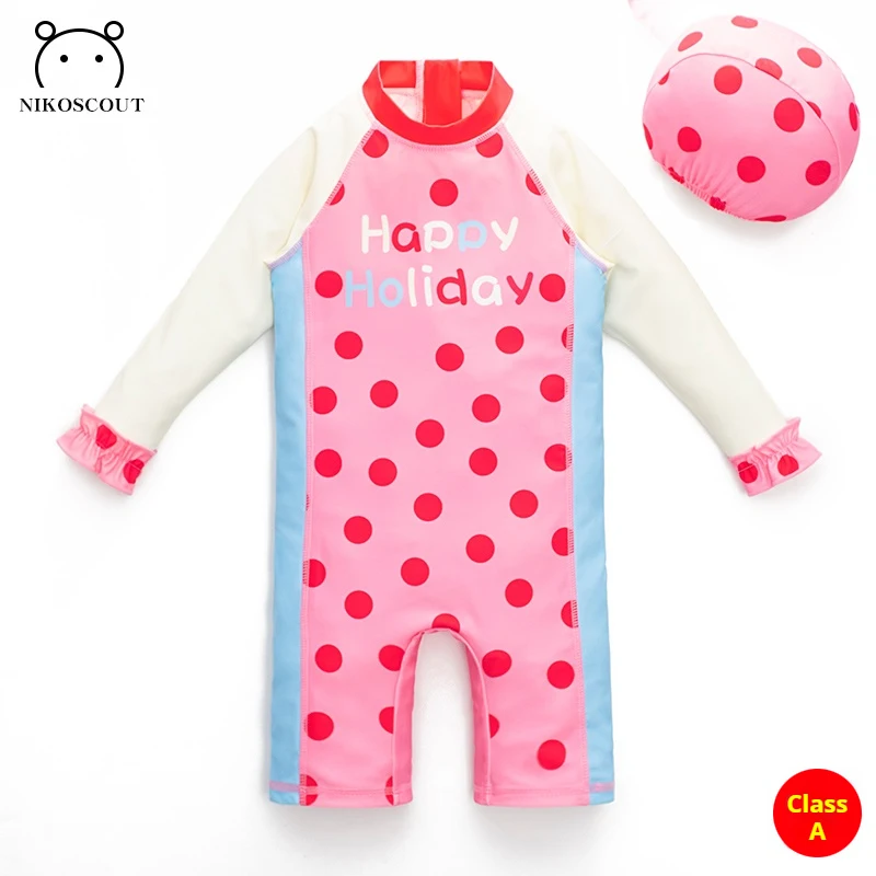 Maillot de bain bébé fille princesse, classe A, haute qualité, manches longues, protection UV, combinaison une pièce, pour enfant de 2 ans, été