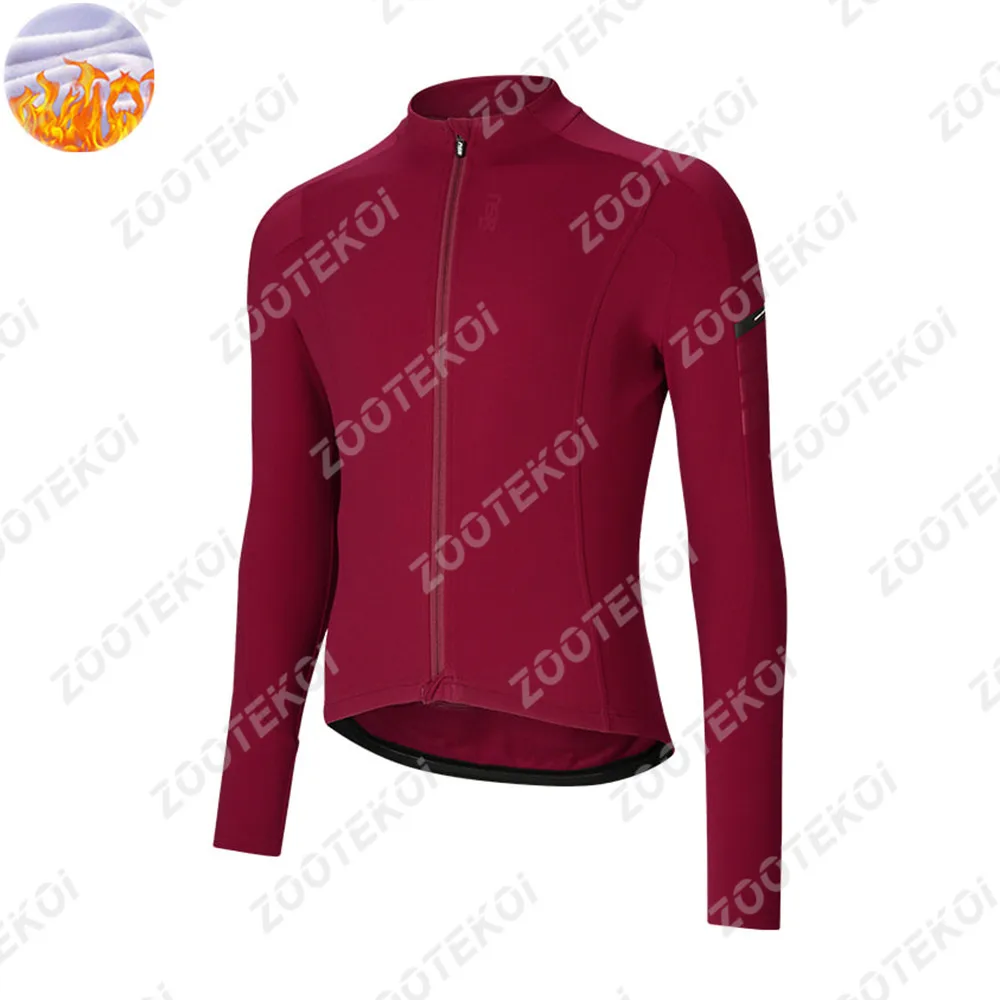 Winter Thermal Fleece Cycling Jackets 2025 New Long Sleeves Warm Cycling Jerseys Mens Bicycle Warm Jerseys MTB Road Bike Tops