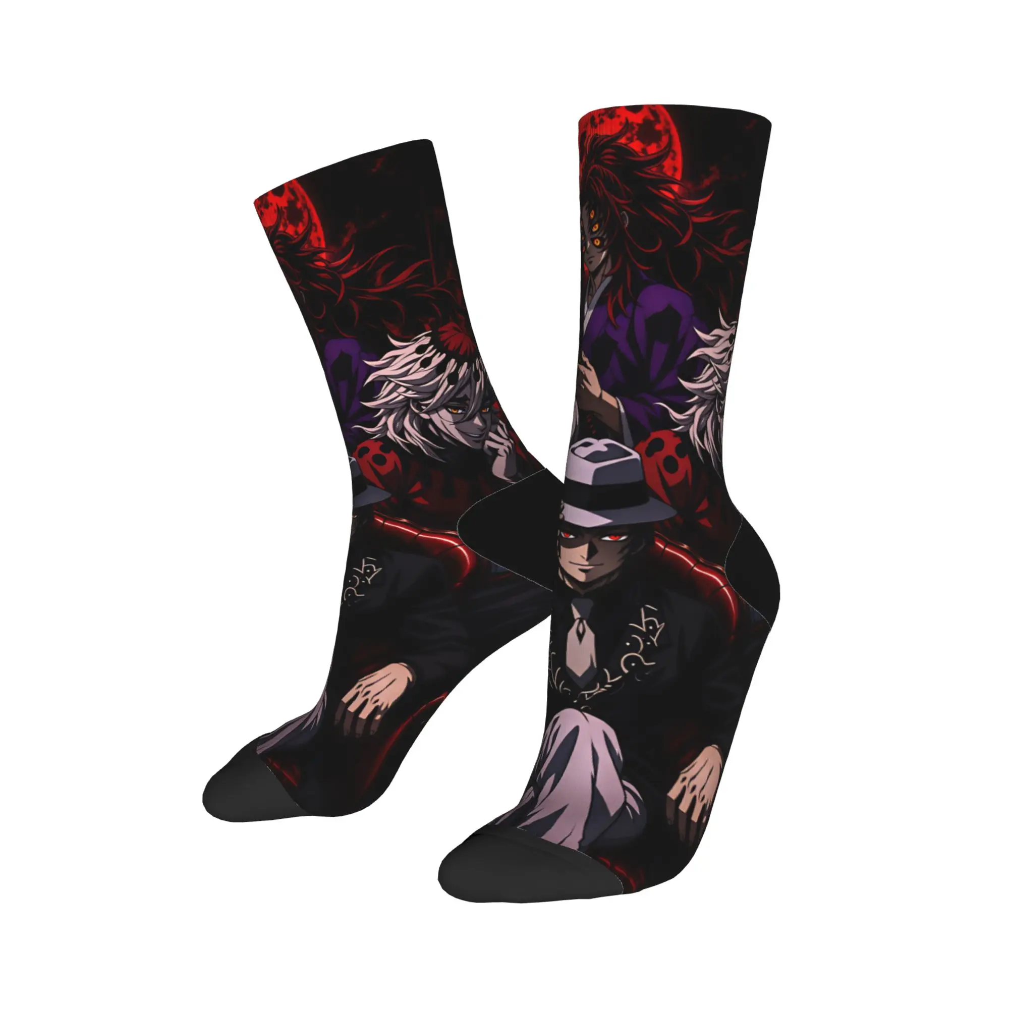 Demon Slayered Characters Stockings Men  Socks Warm Soft Gothic Socks Spring Running Sports Non-Slip Design Socks