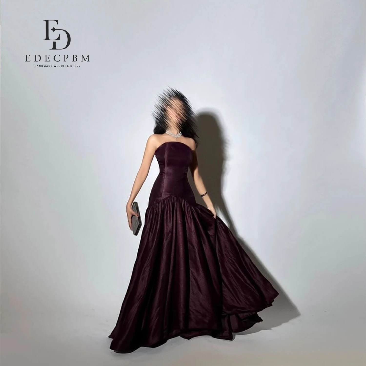 

EDECPBM Elegant Luxury Evening Dresses for Special Occasions Customized Deep Purple Off-shoulder New in Dresses Prom Dress Party