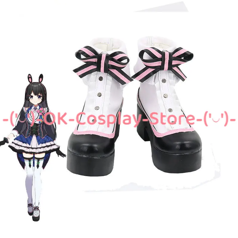 

Tsukino Mito Cosplay Shoes Halloween Carnival Boots Vtuber Cosplay Prop PU Leather Shoes Custom Made