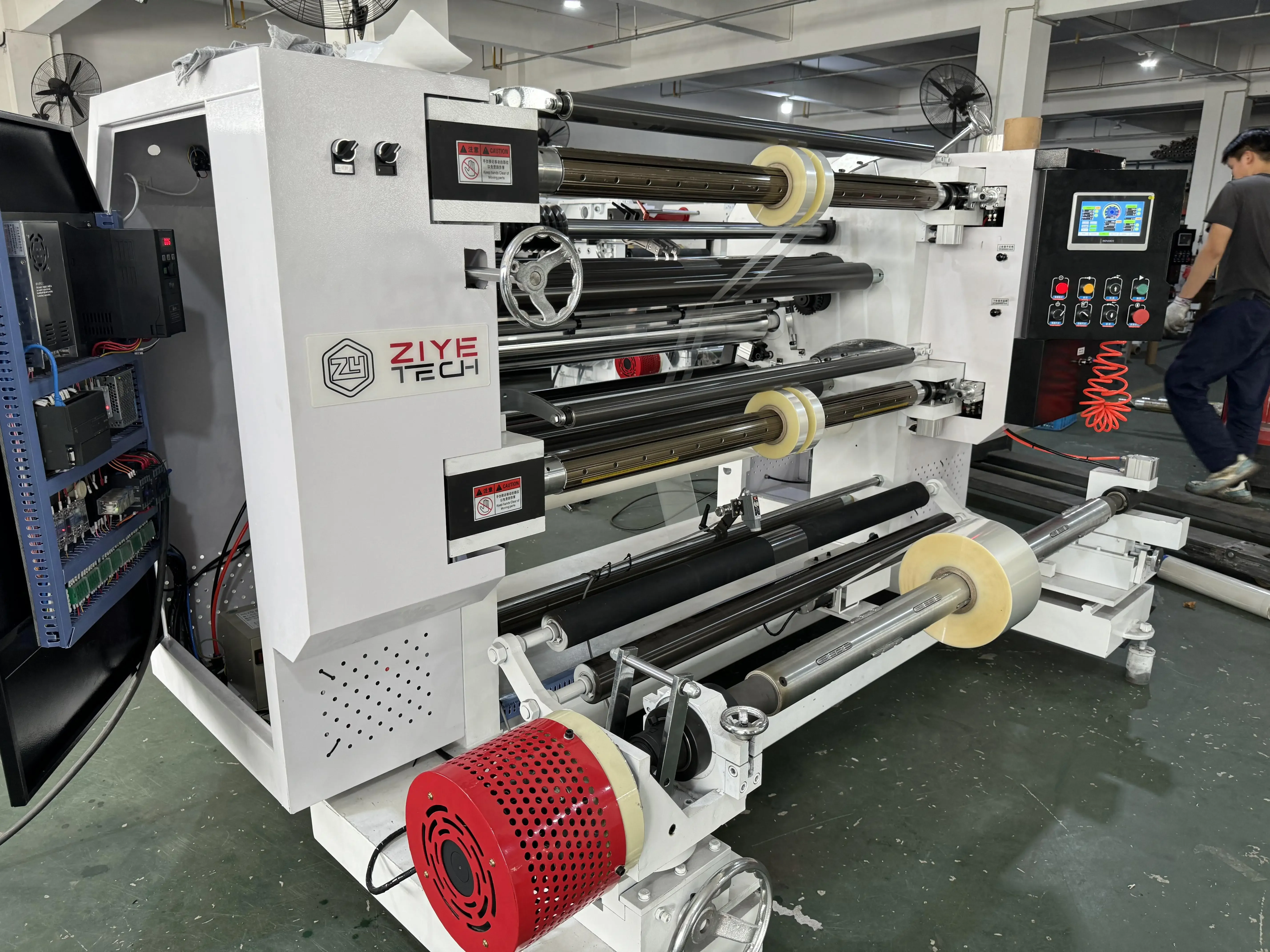 Bopp PVC PET Plastic Film Slitting Rewinding Machine