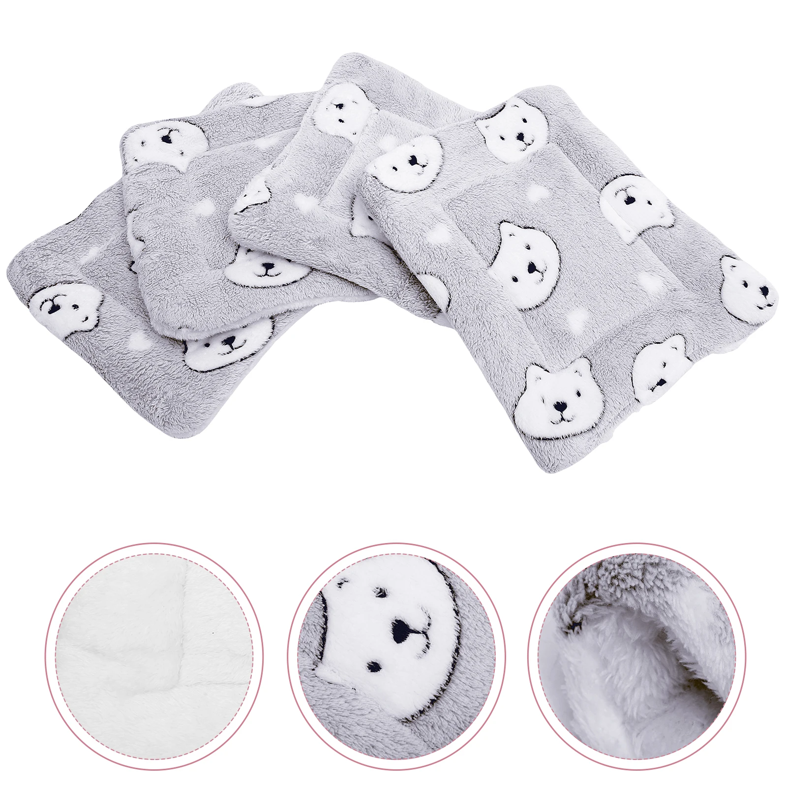 

4 Pcs Pet Blanket Small Animal Bedding Guinea Pig for Animals Cloth Cage Warm Cover Sleep Mat