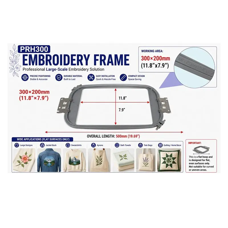 Durable Plastic Construction Embroidery Hoop For Babylock And For Brother Models Compatibility
