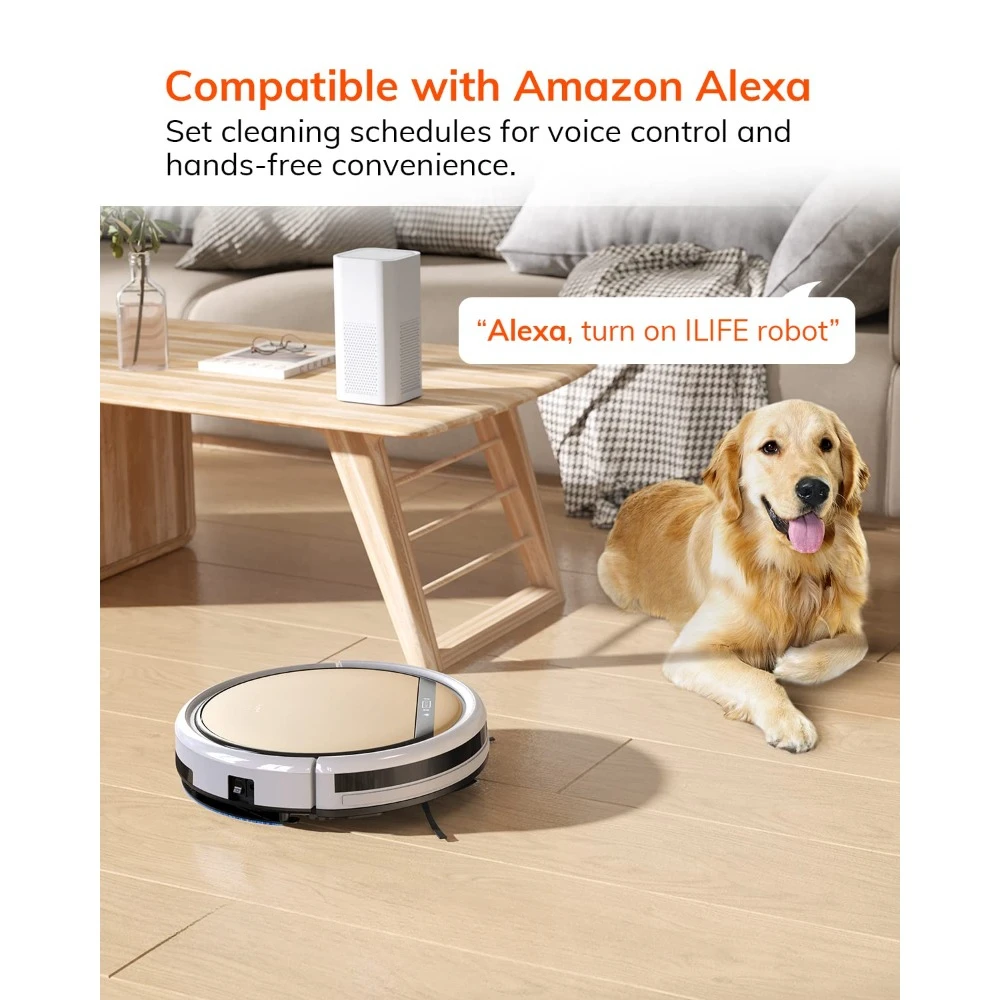 Robot Vacuum and Mop Combo, Works with 2.4G WiFi, Alexa/App/Remote Control, Automatic Self-Charging Robotic Vacuum Cleaner