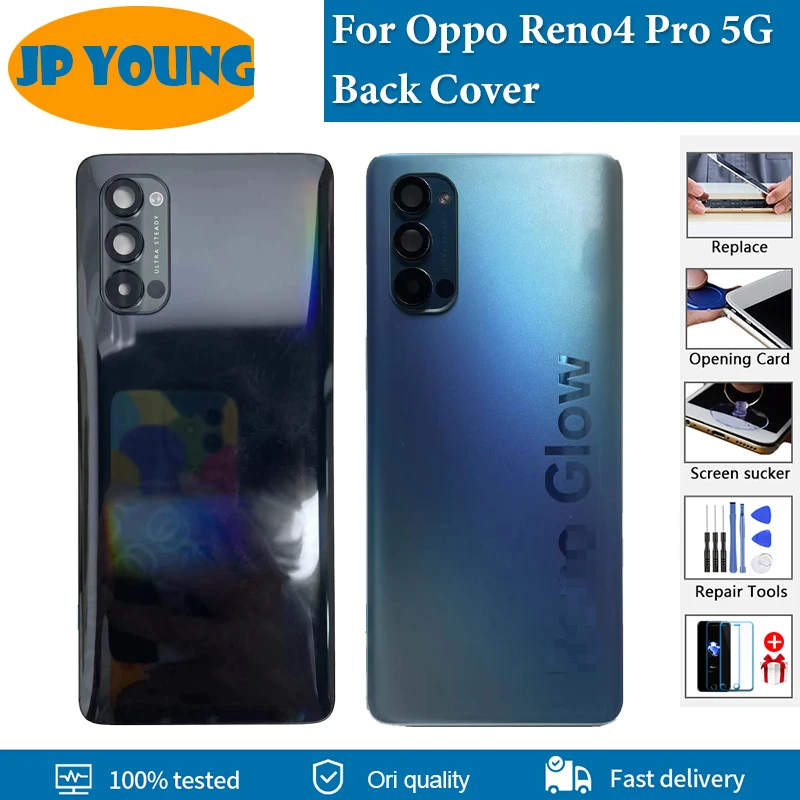 

Original New Glass For Oppo Reno4 Pro 5G Battery Cover Door Back Housing Rear Case Camera Lens Reno 4 Pro 5G Replacement Parts