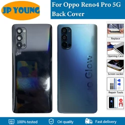 Original New Glass For Oppo Reno4 Pro 5G Battery Cover Door Back Housing Rear Case Camera Lens Reno 4 Pro 5G Replacement Parts