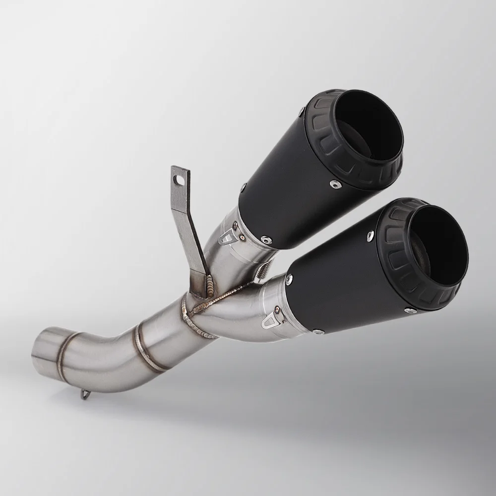 For Ducati Scrambler 800 Dual Outlet Mid Section Exhaust Manifold 2015-2021 Slip On Exhaust Muffler