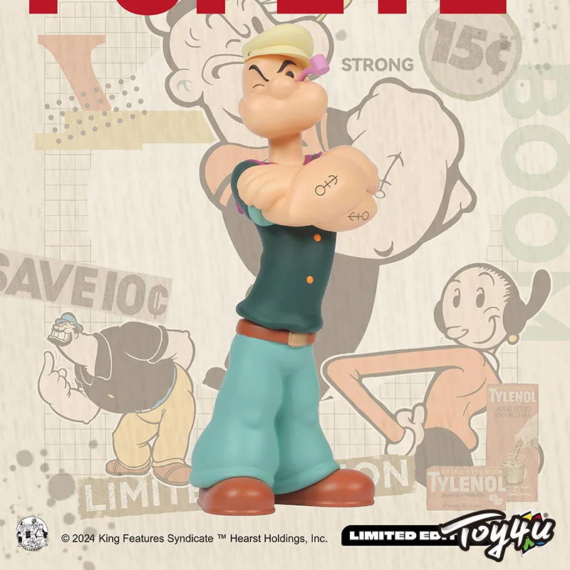 TOY4U ZCWO Popeye Oliver Retro Trendy Handmade Home Desktop Ornament Doll Children's Toy Gift