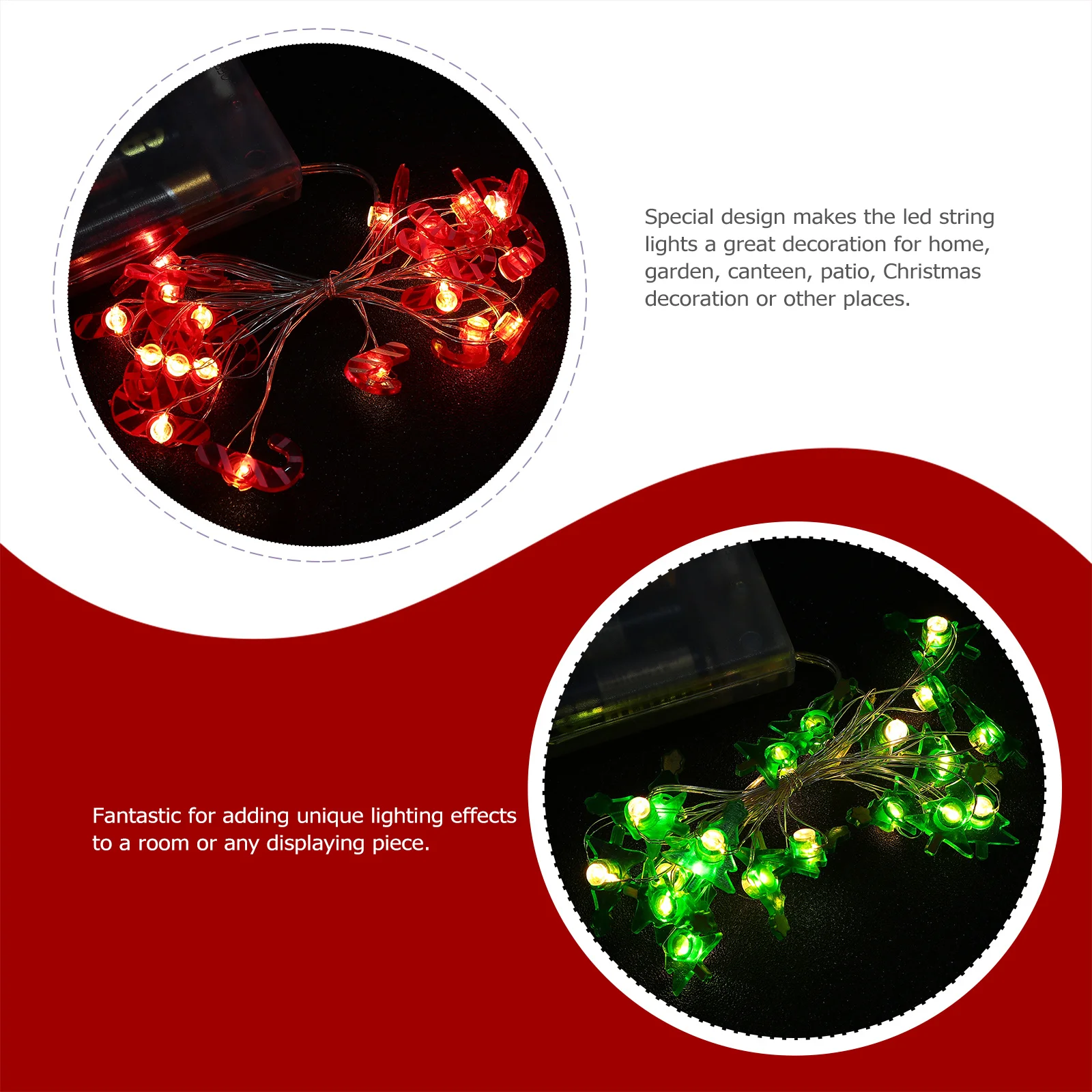 

3Pcs Premium Christmas String Lights 20 LED Lamps for Festive Home Party Decoration Christmas String Light LED Lamps
