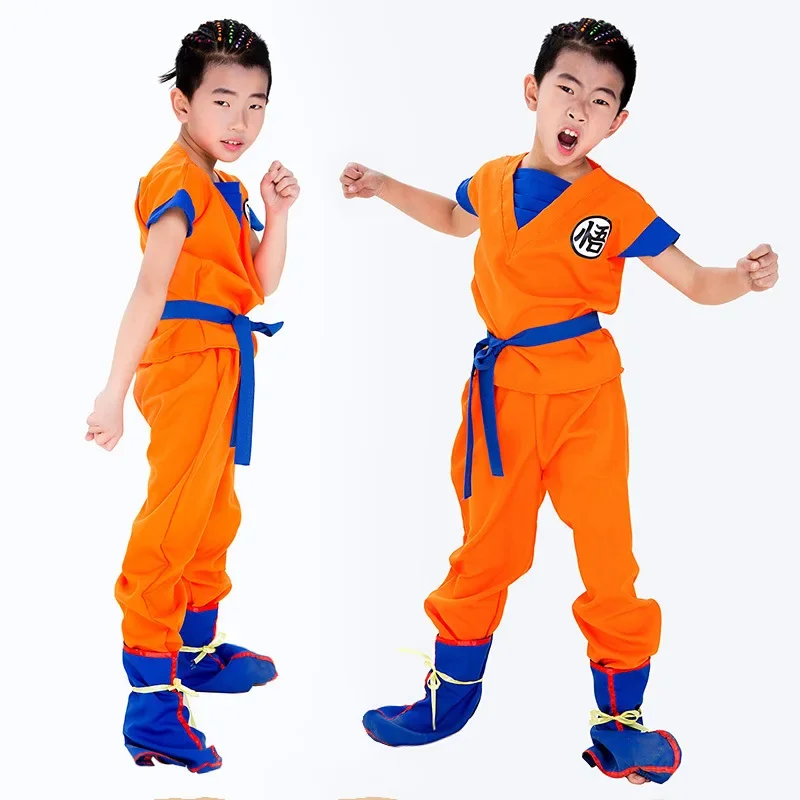 Goku Zoon Cosplay Kostuum Blauw Goud Halloween Cosplay Kostuum Volwassen Kids Pakken Son Goku Anime Cosplay Held Verkleden Carnaval Deel